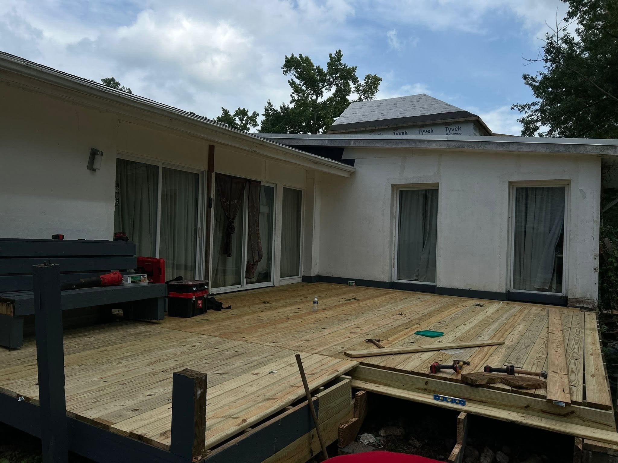 Home improvement project before service